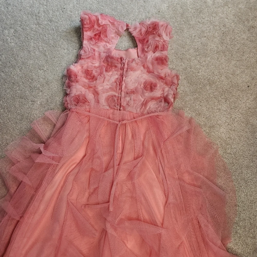 Speechless Coral Floral Kids Dress
